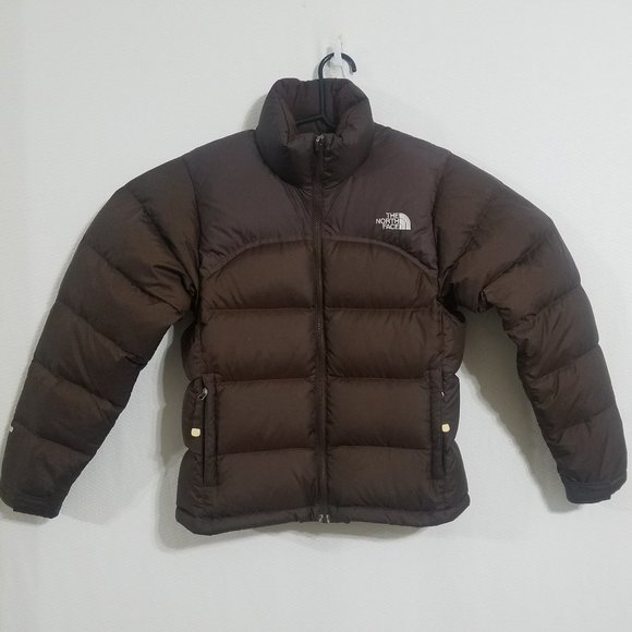 dark brown north face jacket